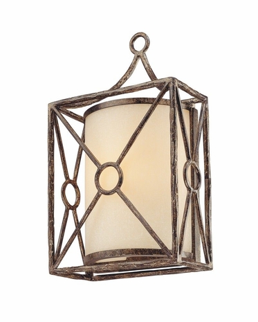 B5021BLF Troy Lighting Maidstone 1 Light Wall Lantern in Bronze Leaf Finish