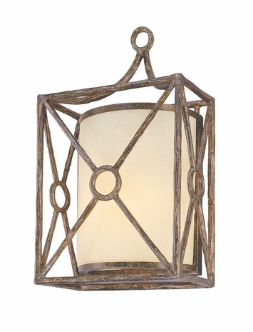 B5022BLF Troy Lighting Maidstone 1 Light Wall Lantern in Bronze Leaf Finish