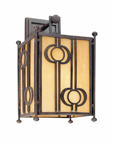 B5032FI Troy Lighting Aberdeen 1 Light Wall Lantern in Fired Iron Finish