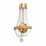 B5361-VGL Troy Lighting Viola 1Lt Wall Sconce with Vintage Gold Leaf Finish