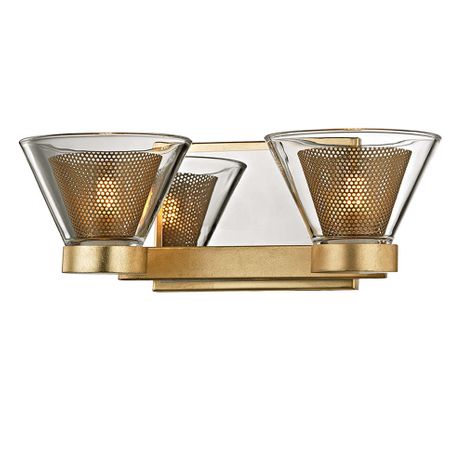 B5822 Troy Lighting Wink Bath and Vanity 2 Lt with Gold Leaf Finish
