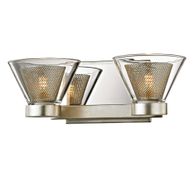 B5832 Troy Lighting Wink Bath and Vanity 2 Lt with Silver Leaf Finish