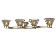 B5834 Troy Lighting Wink Bath and Vanity 4 Lt with Silver Leaf Finish