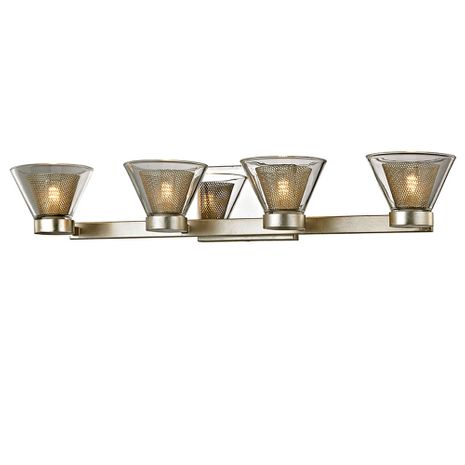 B5834 Troy Lighting Wink Bath and Vanity 4 Lt with Silver Leaf Finish