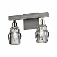 B6002-GRA/PN Troy Lighting Citizen Bath and Vanity 2 Lt with Graphite And Polished Nickel Finish