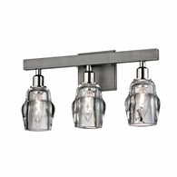 B6003-GRA/PN Troy Lighting Citizen Bath and Vanity 3 Lt with Graphite And Polished Nickel Finish