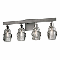 B6004-GRA/PN Troy Lighting Citizen Bath and Vanity 4 Lt with Graphite And Polished Nickel Finish