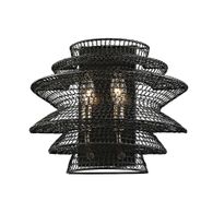 B6012-SBK Troy Lighting Kokoro 2Lt Wall Sconce with Soft Black Finish