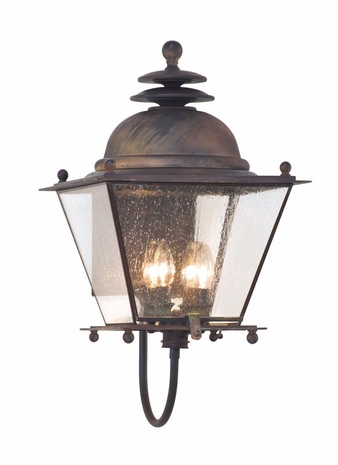 B6033NR Troy Lighting Brookline 4 Light Wall Lantern in Natural Rust Finish