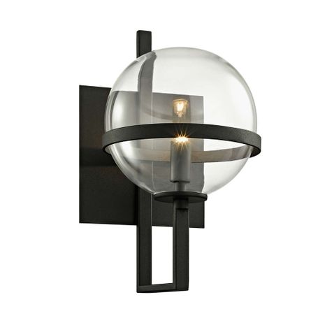 B6221-TBK Troy Lighting Elliot 1Lt Wall Sconce with Textured Black Finish