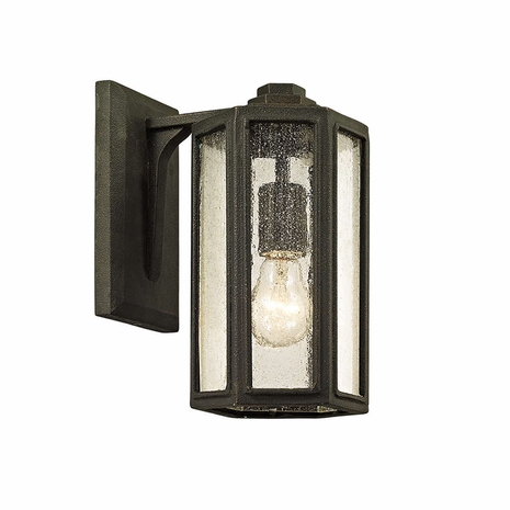 b6411 Troy Solid Aluminum Exterior Vintage Bronze Hancock 1Lt Wall