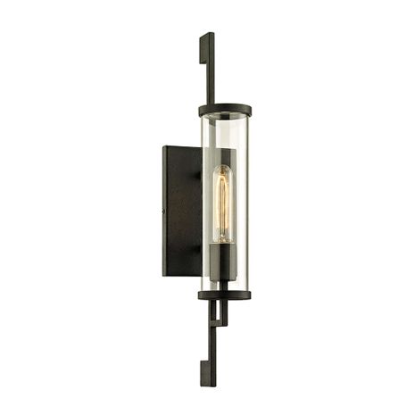 B6461-FOR Troy Lighting Park Slope 1Lt Exterior Wall Sconce with Forged Iron Finish