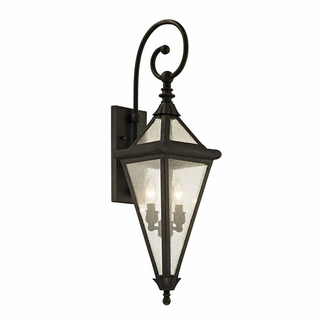 B6472-VBZ Troy Lighting Geneva 2Lt Exterior Wall Sconce with Vintage Bronze Finish