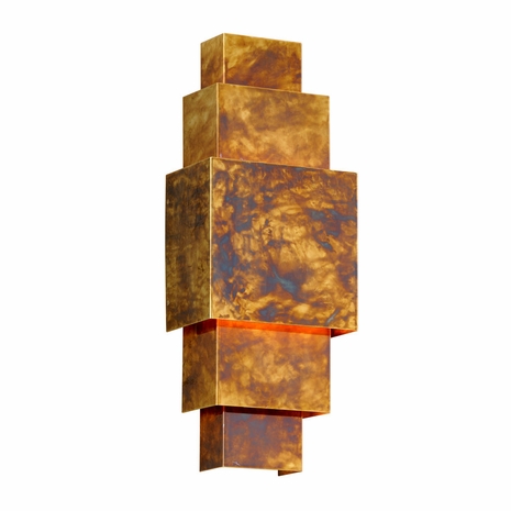 B6592HBZ Troy Solid Brass Exterior Figueroa 1Lt Wall with Historic Brass Finish