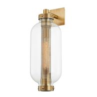 B7033-PBR Troy Lighting Atwater 1Lt Exterior Wall Sconce with Patina Brass Finish