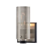 B7111 Troy Lighting Pilsen 1Lt Wall Sconce with Carbide Blk W Satin Nickel Accents Finish