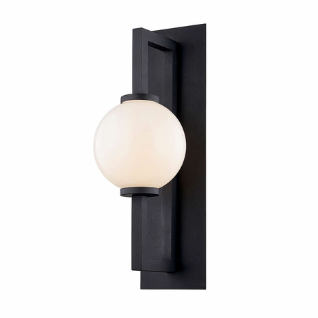 B7323-TBK Troy Lighting Darwin 1Lt Wall Sconce with Texture Black Finish