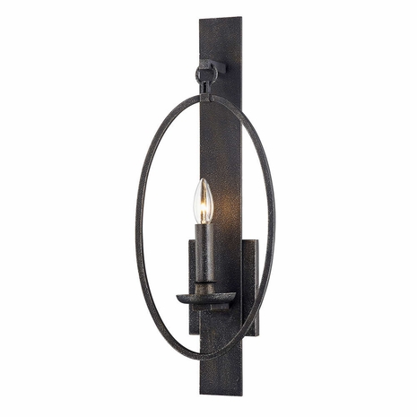B7381-APW Troy Lighting Baily 1Lt Wall Sconce with Aged Pewter Finish