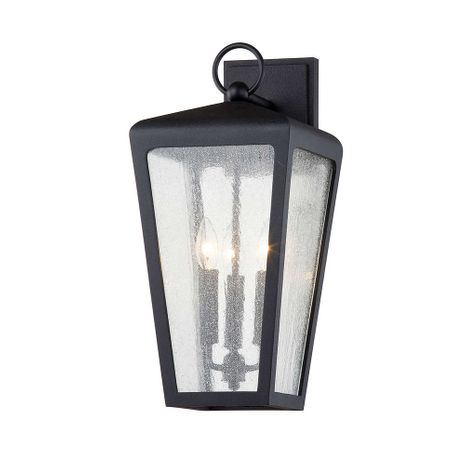 B7602-TRN Troy Lighting Mariden 3Lt Exterior Wall Sconce with Textured Iron Finish
