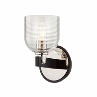 B7711-TBK/PN Troy Lighting Munich 1Lt Bath and Vanity with Texture Black Finish