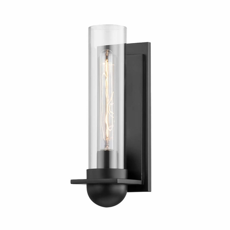 B7791-SBK Troy Lighting Kai 1Lt Wall Sconce with Satin Black Finish