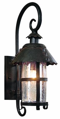 B8322NB-D Troy Lighting Camelot 1 Light Wall Lantern Darks in Natural Bronze Finish