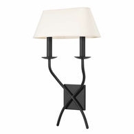 B8822-FOR Troy Lighting Lomita 2Lt Wall Sconce with Forged Iron Finish