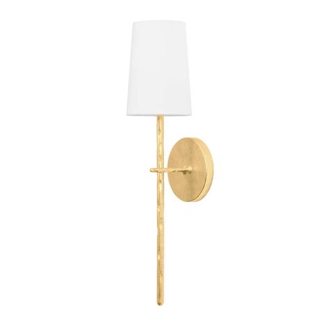 B8827-VGL Troy Lighting River 1Lt Wall Sconce with Vintage Gold Leaf Finish