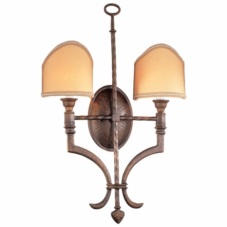 B8852GB Troy Hawthorne Small Gilded Bronze 2 Light ADA Wall Sconce
