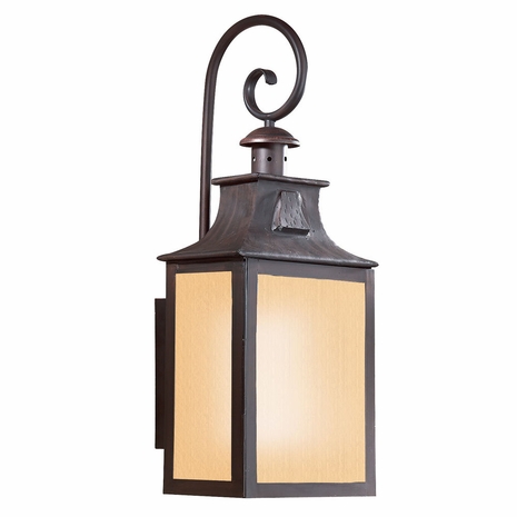 B9005OBZ-D Troy Lighting Newton 1 Light Wall Lantern Dark-S in Old Bronze Finish
