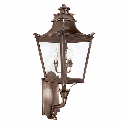 B9493EB Troy English Bronze Dorchester 3Lt Wall Lantern Medium