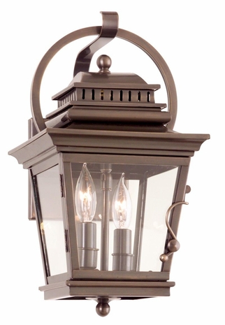 B9720EB Troy Lighting Westport 2 Light Wall Lantern in English Bronze Finish