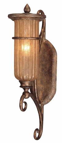 B9791BLF Troy Lighting Lido 1 Light Wall Lantern in Bronze Leaf Finish