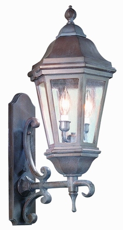 BCD6831ABZ Troy Cast Aluminum Exterior Antique Bronze Verona 2Lt Wall Lantern Large