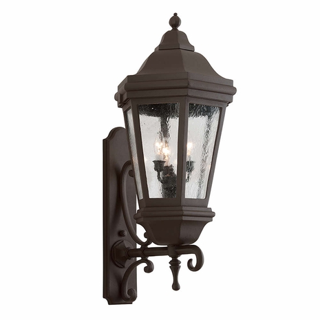 BCD6834BZ Troy Cast Aluminum Exterior Bronze Verona 3Lt Wall Lantern Extra Large