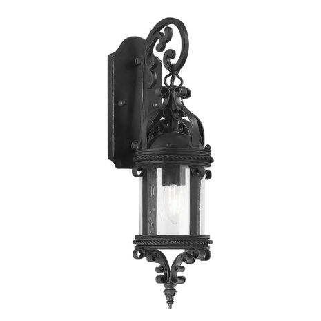 B9121-SFB Troy Lighting Pamplona 1Lt Exterior Wall Sconce with Soft Off Black Finish