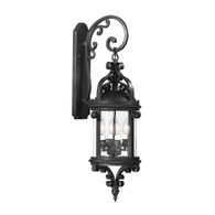 B9122-SFB Troy Lighting Pamplona 4Lt Exterior Wall Sconce with Soft Off Black Finish