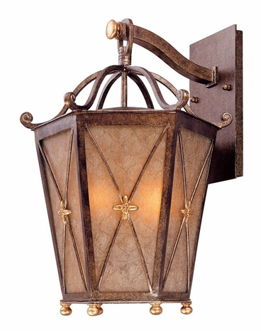 BF1260BLF Troy Lighting Cheshire 1 Light Wall Lantern Flu in Bronze Leaf Finish