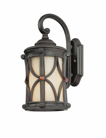 BF2072ANB Troy Lighting Woodridge 1 Light Wall Lantern Flu in Ancient Bronze Finish