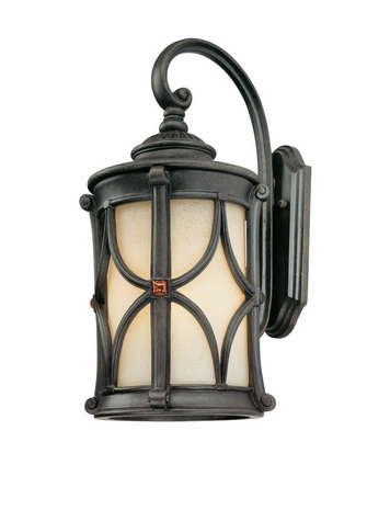 BF2073ANB Troy Lighting Woodridge 1 Light Wall Lantern Flu in Ancient Bronze Finish