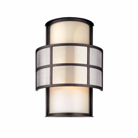 BF2733 Troy Hand-Worked Iron Exterior Discus 2Lt Wall Lantern Fl Large with Graphite Finish