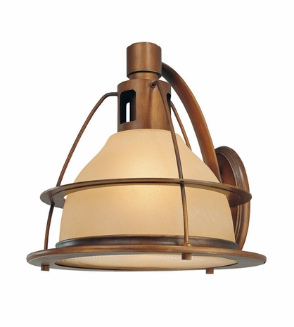 BF3093SBZ Troy Lighting Bristol Bay 1 Light Wall Bracket F in Sunset Bronze Finish