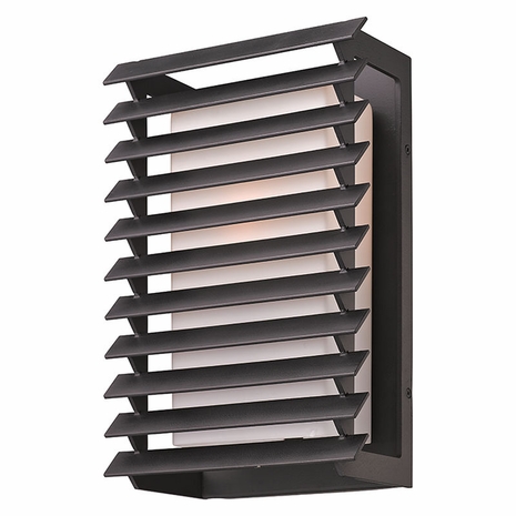 BF3302 Troy Exterior Shutters ES Forged Iron Medium 1 Light Fluorescent Wall Lantern
