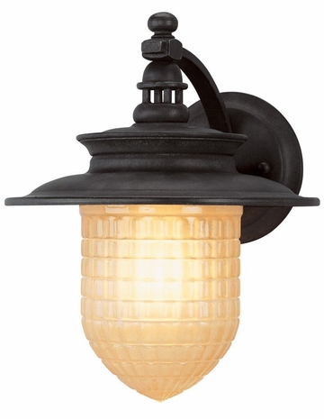BF5081SBZ Troy Lighting Quincy 1 Light Wall Lantern Fluore in Statuary Bronze Finish