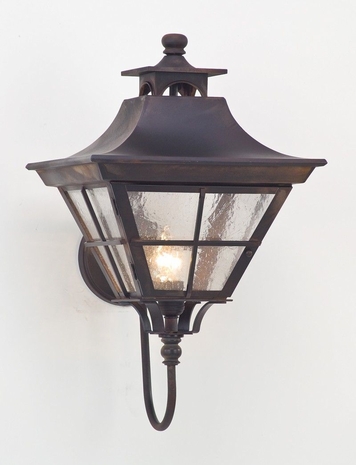 BF6043NR Troy Lighting Rockingham 1 Light Wall Lantern Fl in Natural Rust Finish