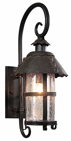 BF8322NB Troy Lighting Camelot 1 Light Wall Lantern Fluor in Natural Bronze Finish