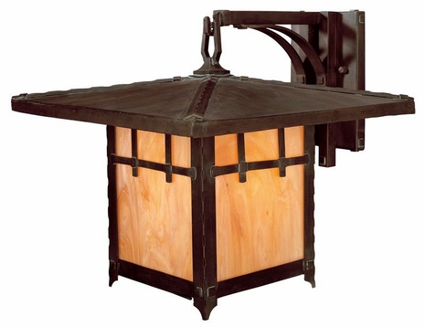 BF9405NB Troy Lighting Oak Knoll 1 Light Wall Lantern Flu in Natural Bronze Finish