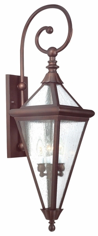 BFCD8992OR Troy Lighting Geneva 1 Light Wall Lantern Fluore in Old Rust Finish