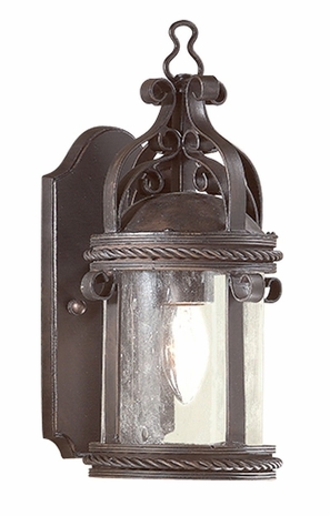 BFCD9120OBZ Troy Lighting Pamplona 1 Light Wall Lantern Fluo in Old Bronze Finish