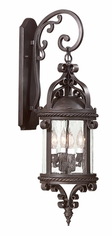 BFCD9122OBZ Troy Lighting Pamplona 1 Light Wall Lantern Fluo in Old Bronze Finish